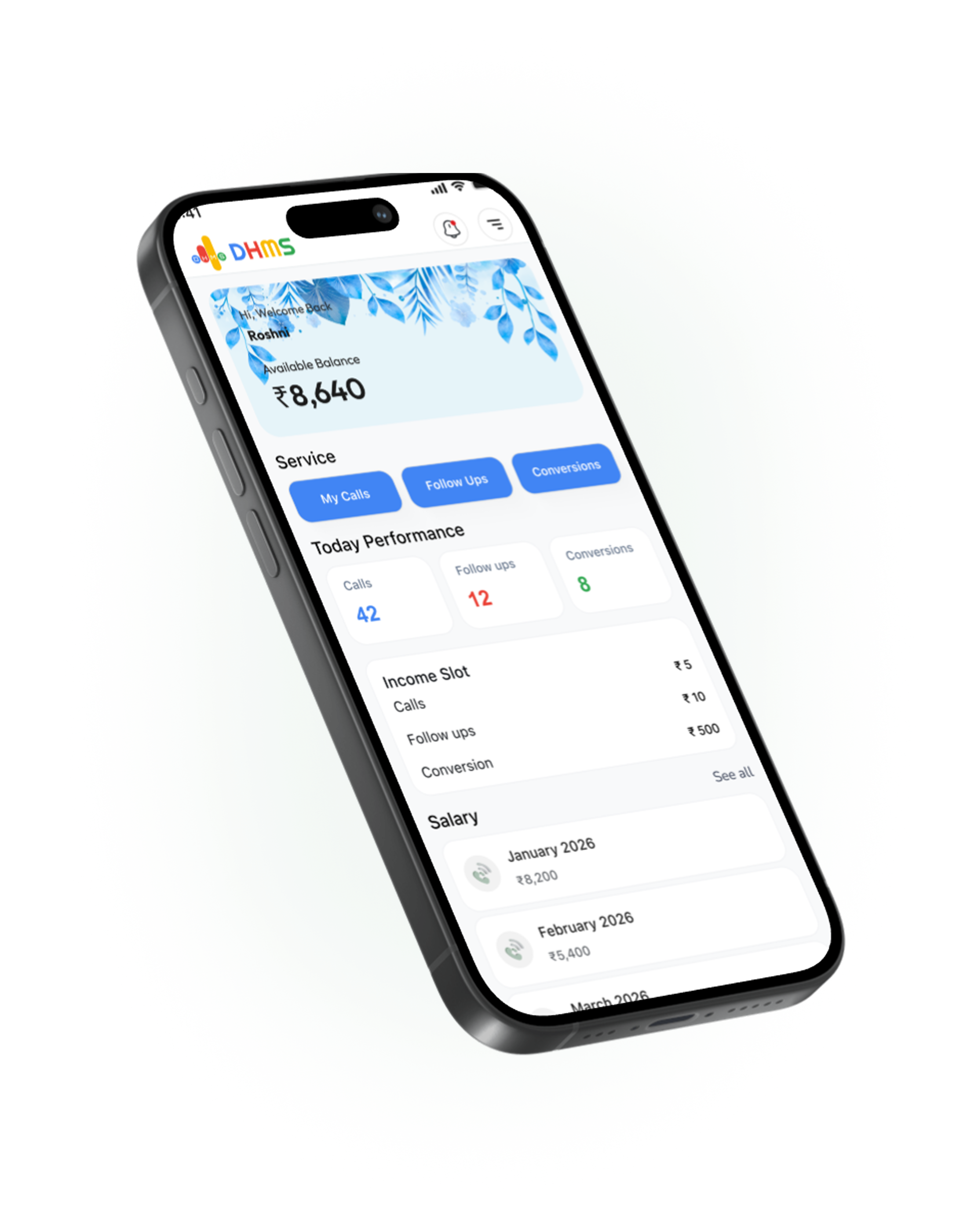 App interface steps